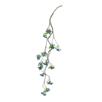 Berry Vine - Blue/Gray