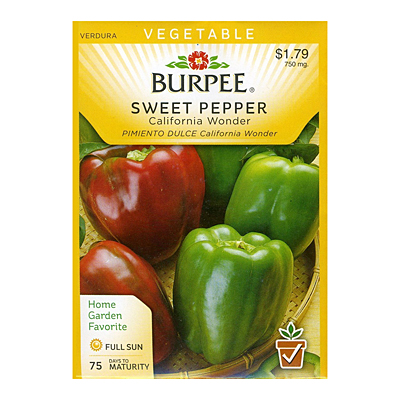 Seeds - Pepper, Sweet 'California Wonder'