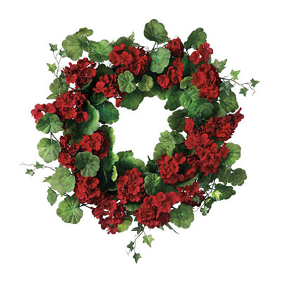 Wreath - Geranium Red