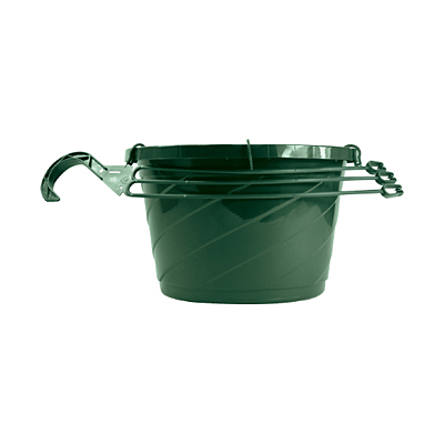 Akro-Mils Euro Hanging Basket with Saucer - Green