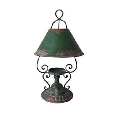 Lantern - Retro Lamp Candle Holder - Antique Green