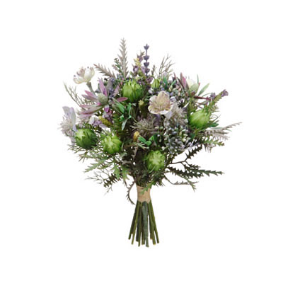 Nigella / Protea Pod Bouquet Purple