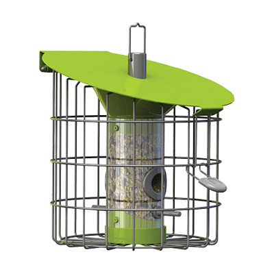 Nuttery Roundhaus Compact Bird Feeder - Lime Green