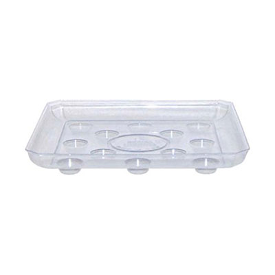 Square Saucer Clear Heavy Duty