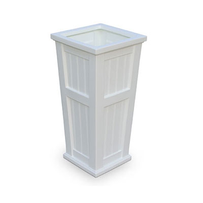 Mayne Cape Cod Tall Planter - White