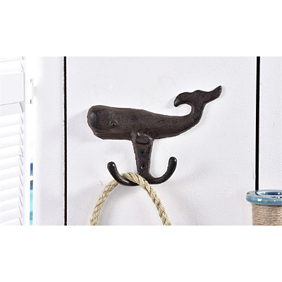Cast Iron Whale Design Wall Hook