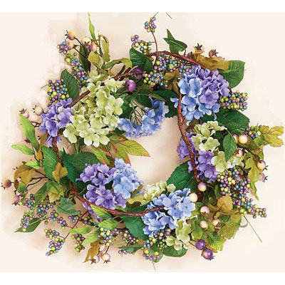 Wreath - Blue Hydrangea