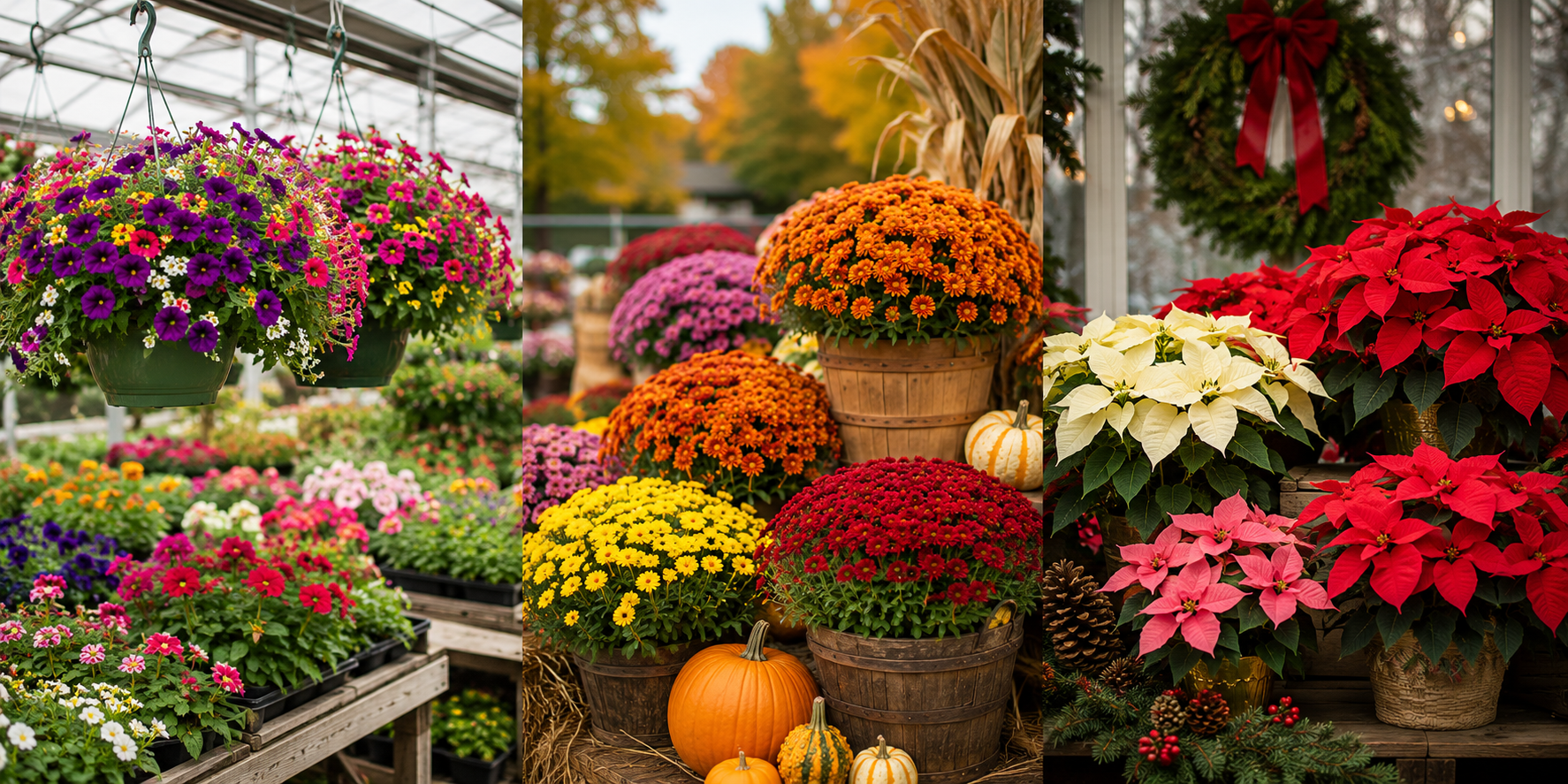 Seasonal flowering plants available for Estabrook's fundraisers